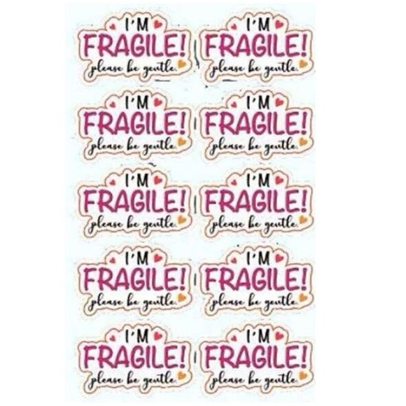 50 Pack Fragile Stickers I’m FRAGILE Please be Gentle - Picture 3 of 4